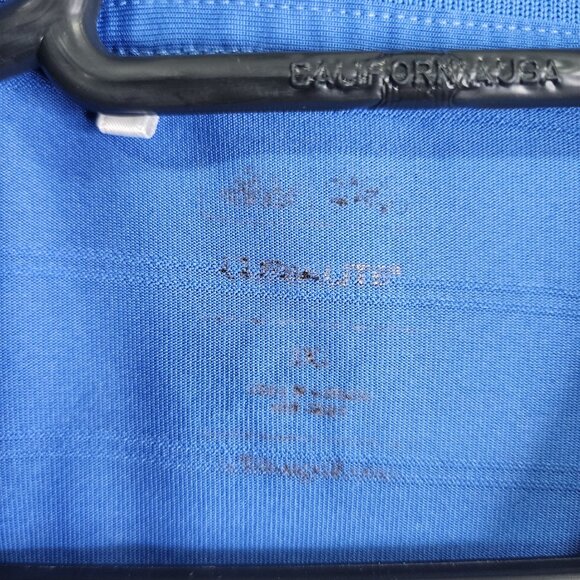 Mens Blue Adidas Polo Shirt 100% Polyester Short Sleeve Climalite Size XL - Picture 7 of 13